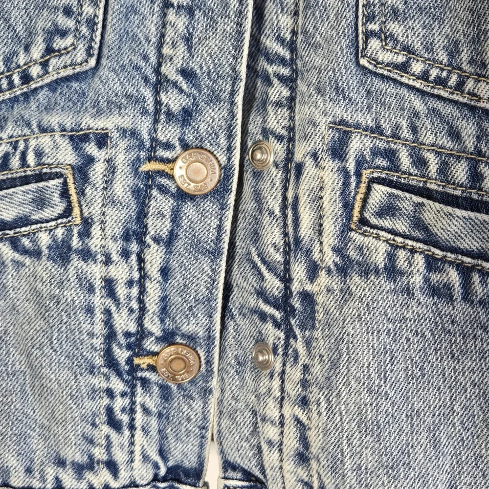 Gap Denim‎ Kid's Sherpa Lined Jacket Girl's Size L 10 Unisex Snap Front